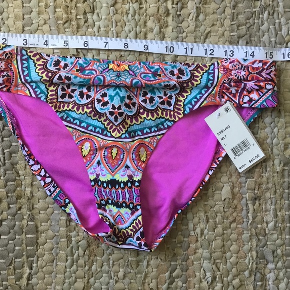 Kenneth Cole Ruched Paisley Bikini Bottom - Picture 10 of 10